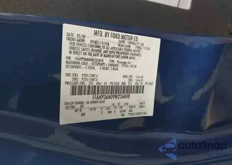 2009 Ford Focus Ses from USA, damaged, VIN 1FAHP36N09W226848